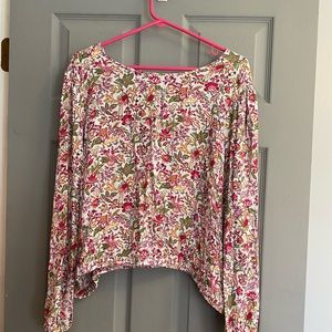 Loft scoop neck with v back floral top. Size xl